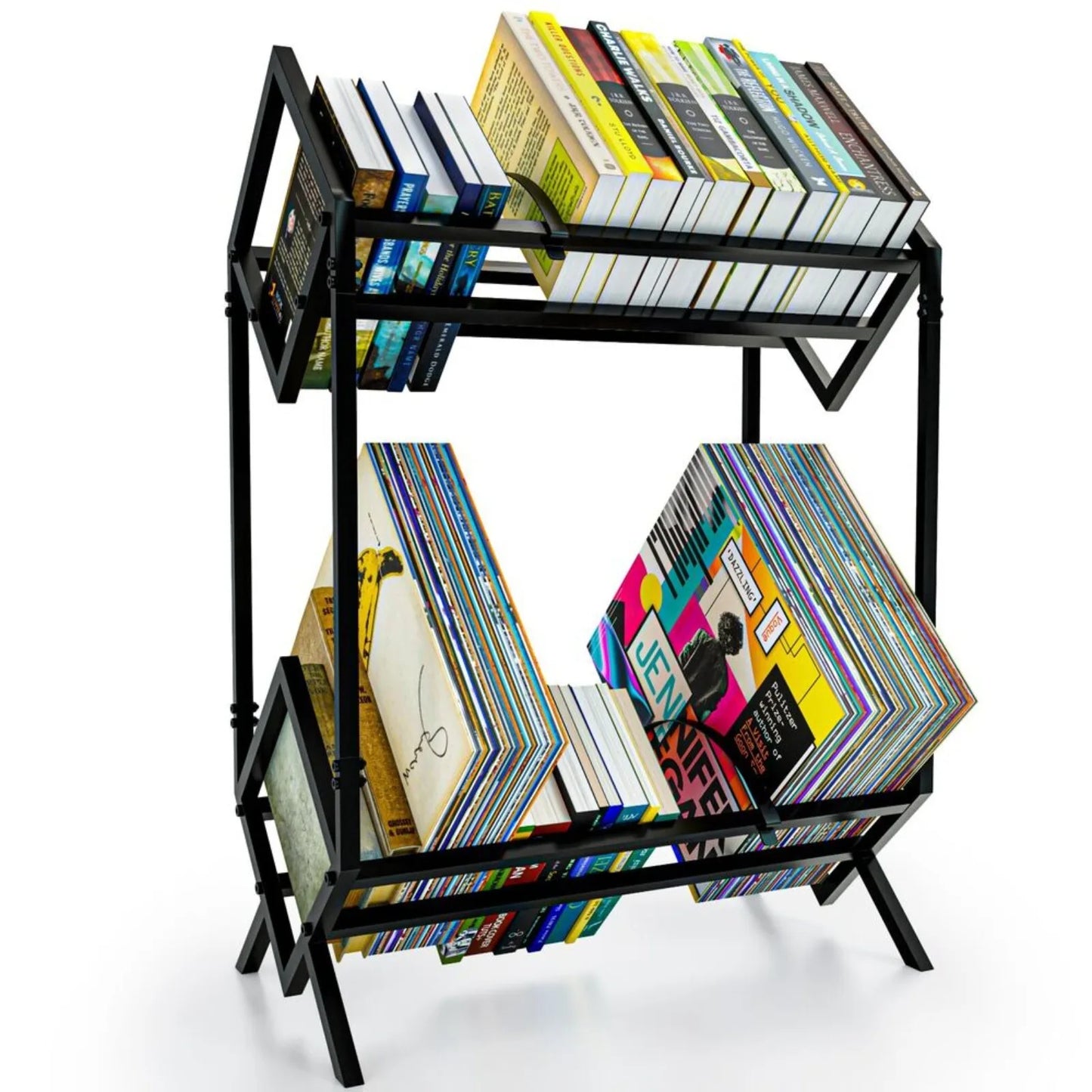 Black Vinyl Record Storage Holder 160-200 LP - GEEKAUDIOZ
