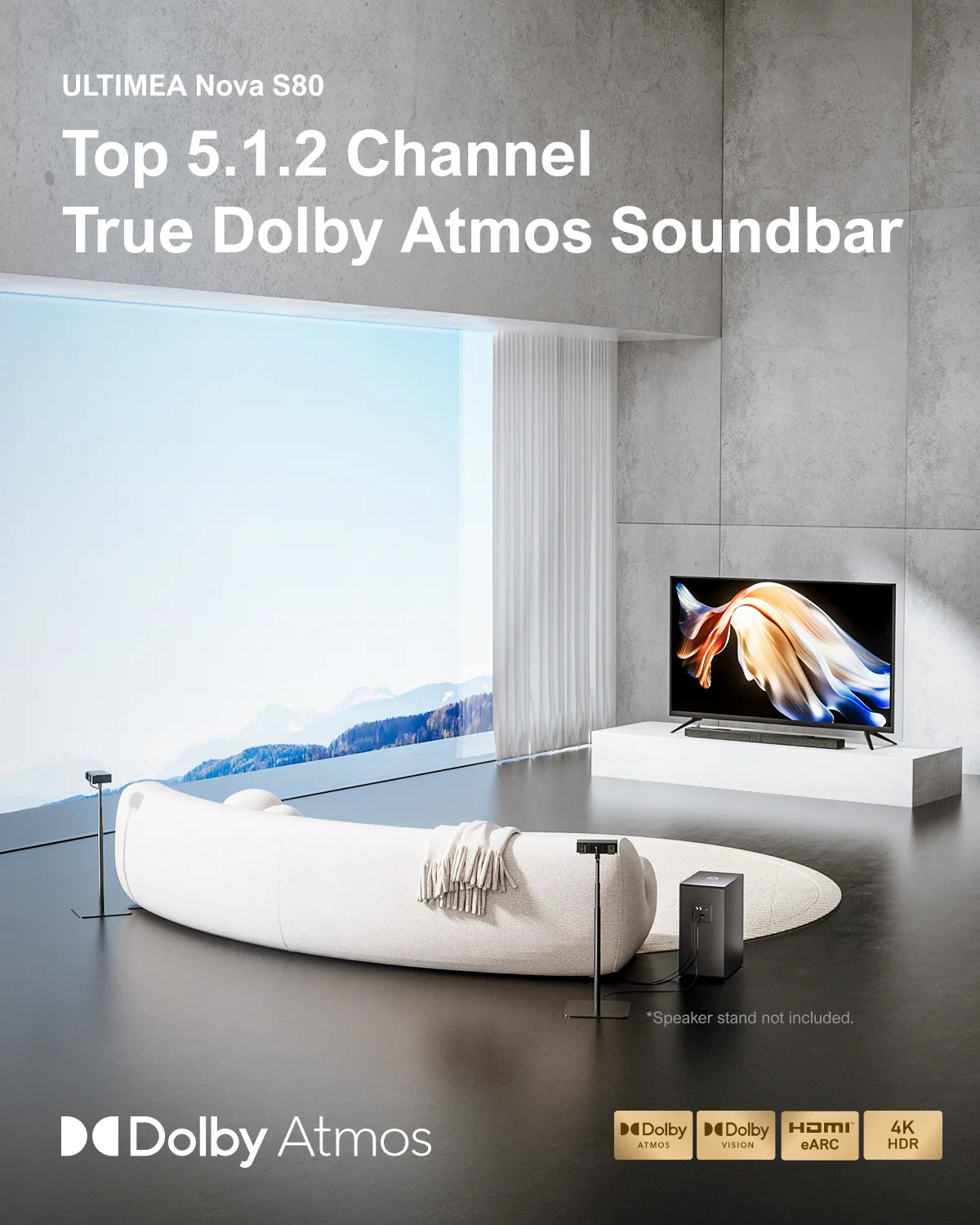 ULTIMEA 520W 5.1.2 Soundbar with Dolby Atmos for Smart TV 4K HDR Pass-through Home Theater - GEEKAUDIOZ