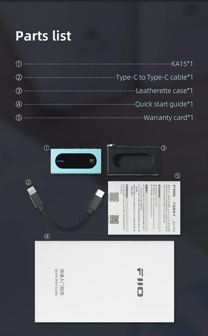 FiiO KA15 Portable USB DAC Headphone Amplifier