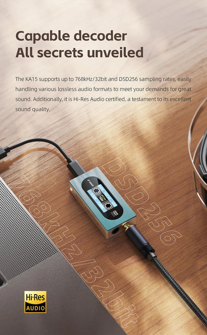 FiiO KA15 Portable USB DAC Headphone Amplifier