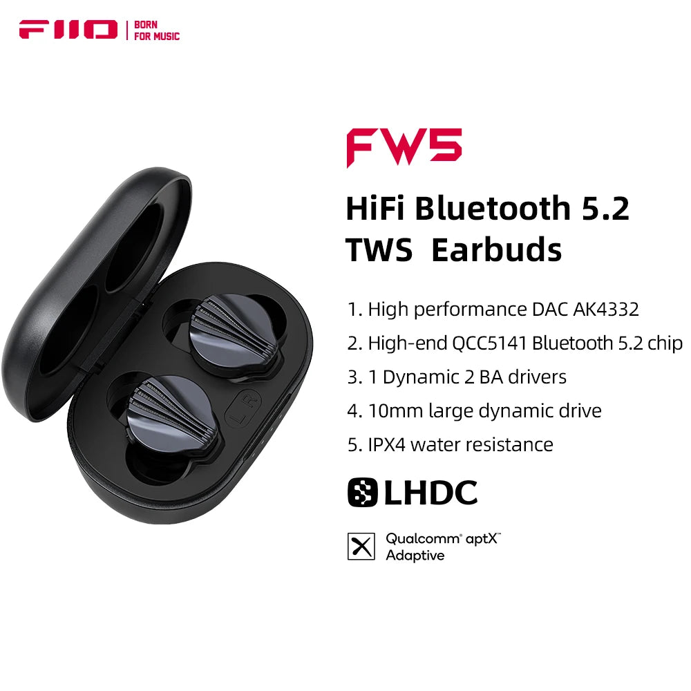 FiiO FW5 TWS Earbuds with LHDC/aptX adaptive