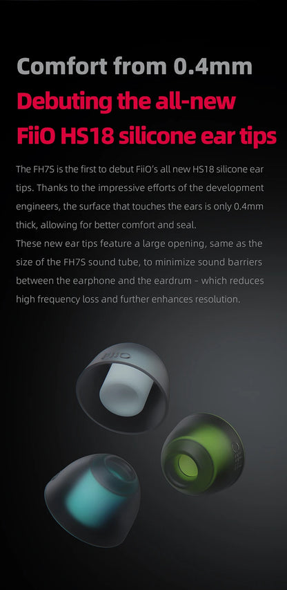 FiiO FH7S High-Performance Hybrid Technology IEM Earbuds