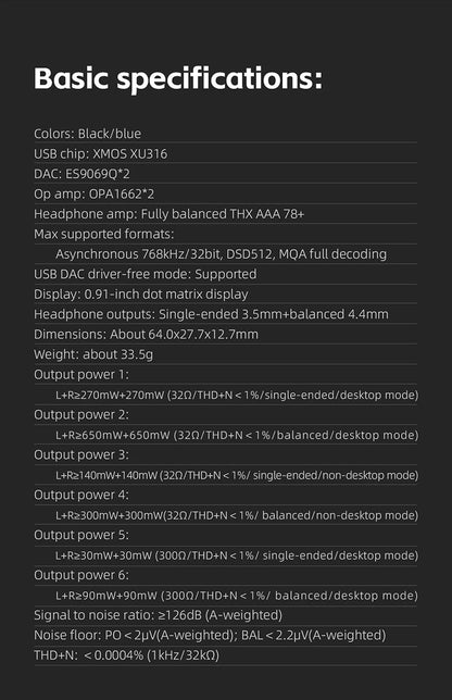 FiiO KA17 Portable USB DAC HiFi Amplifier