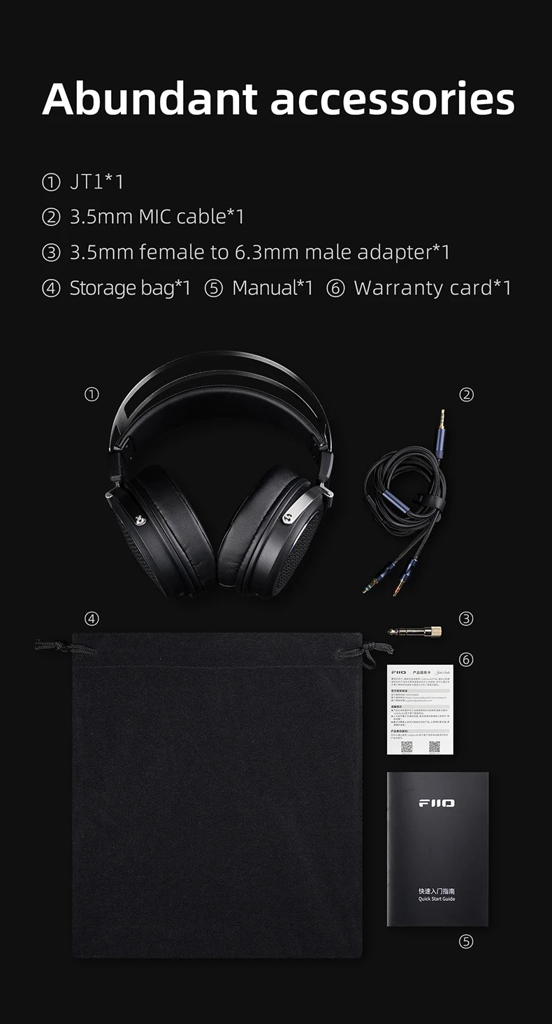 FiiO JT1 Studio Headphones