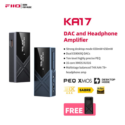 FiiO KA17 Portable USB DAC HiFi Amplifier