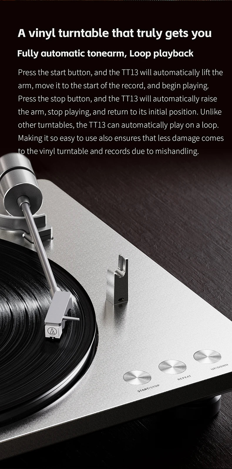 FiiO TT13 Fully Automatic Vinyl Stereo Player