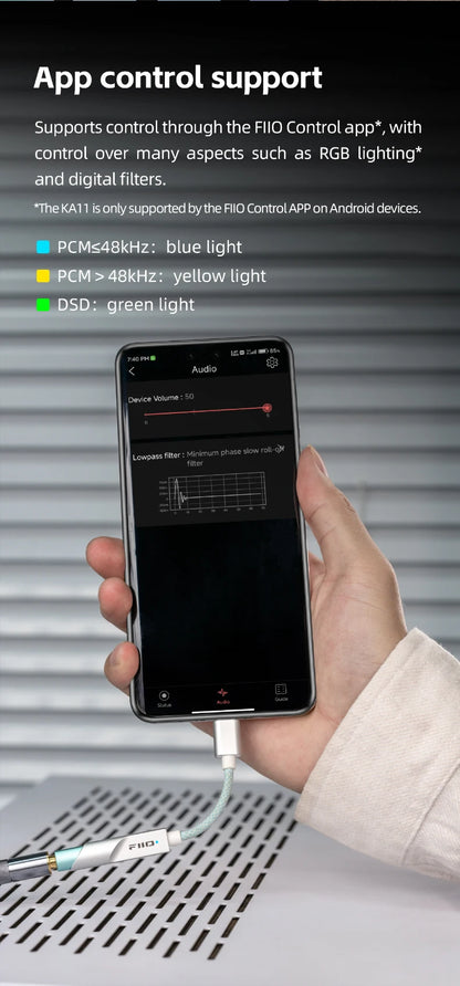 FiiO/JadeAudio KA11 Type C/Lightning to 3.5mm HiFi DAC Amplifier