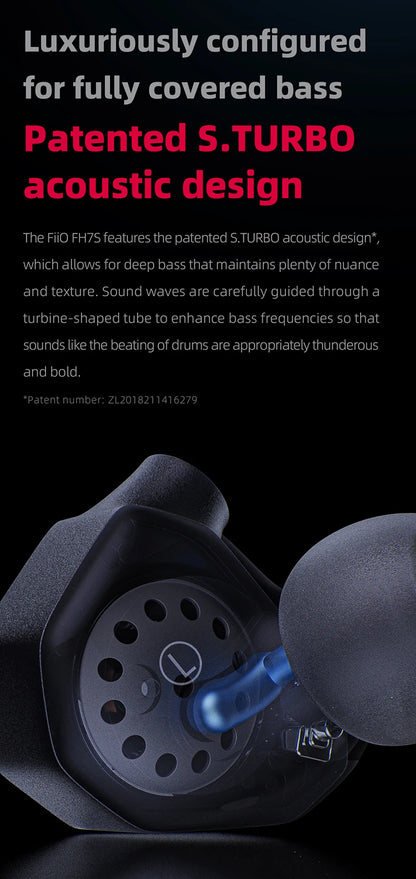 FiiO FH7S High-Performance Hybrid Technology IEM Earbuds