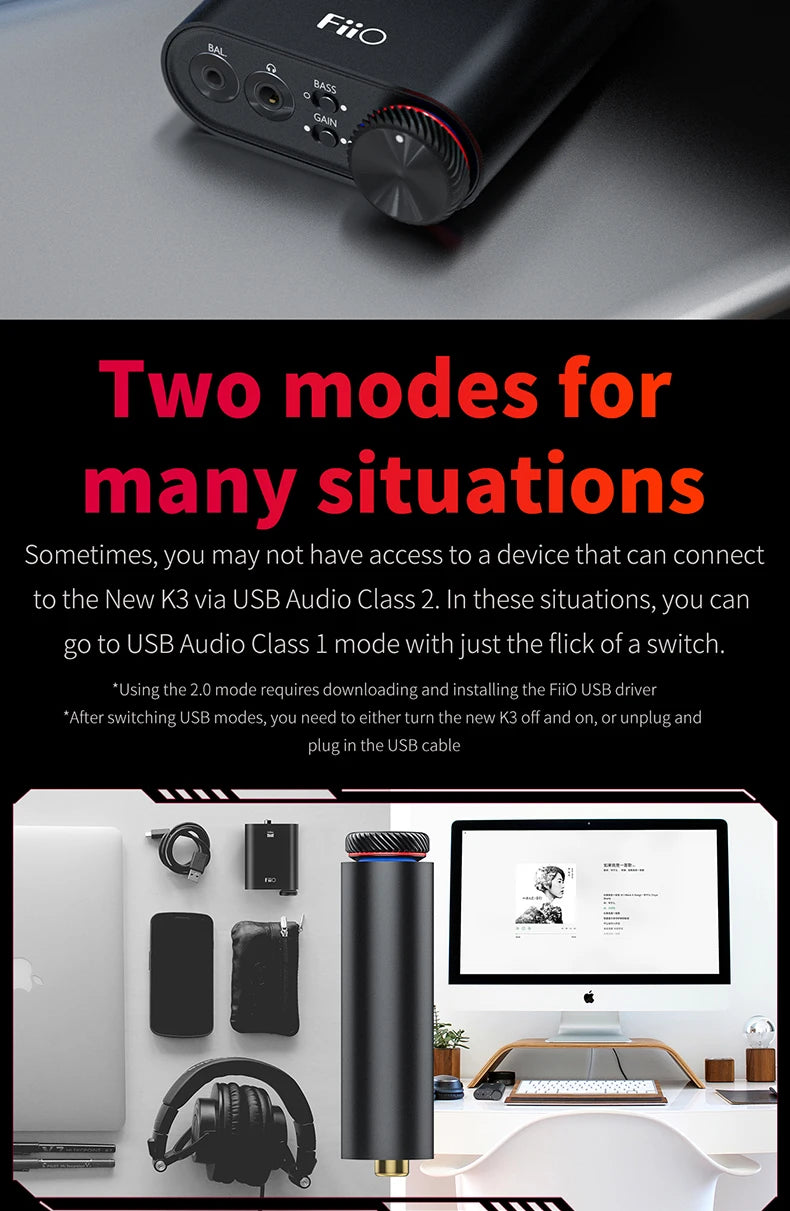 FiiO K3 Desktop Headphone Amplifier DSD USB DAC