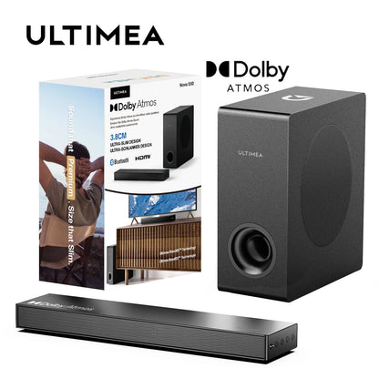 ULTIMEA 2.1 Soundbar with Dolby Atmos for Smart TV 3D Surround Sound System