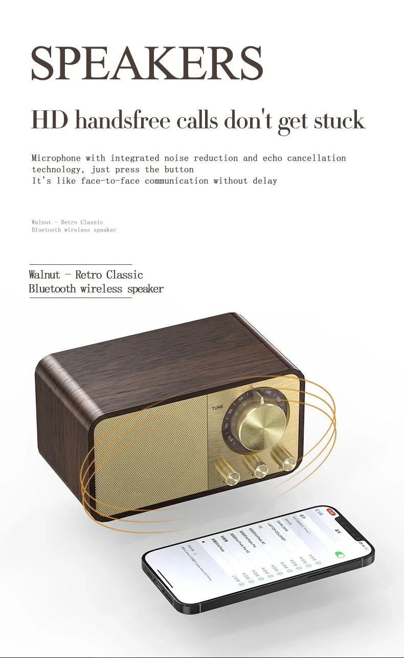 Retro Radio Speaker with Bluetooth