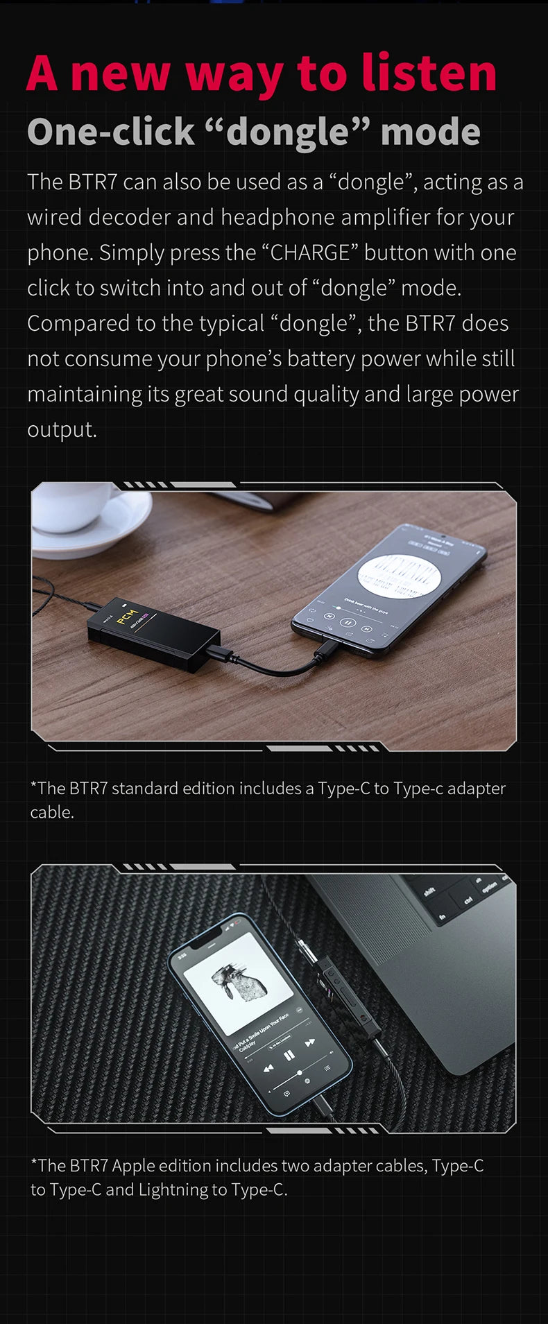 FiiO BTR7 Headphone Bluetooth Amplifier