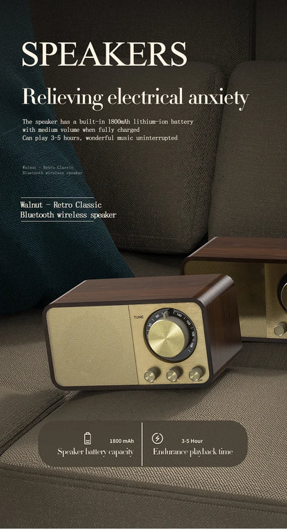 Retro Radio Speaker with Bluetooth