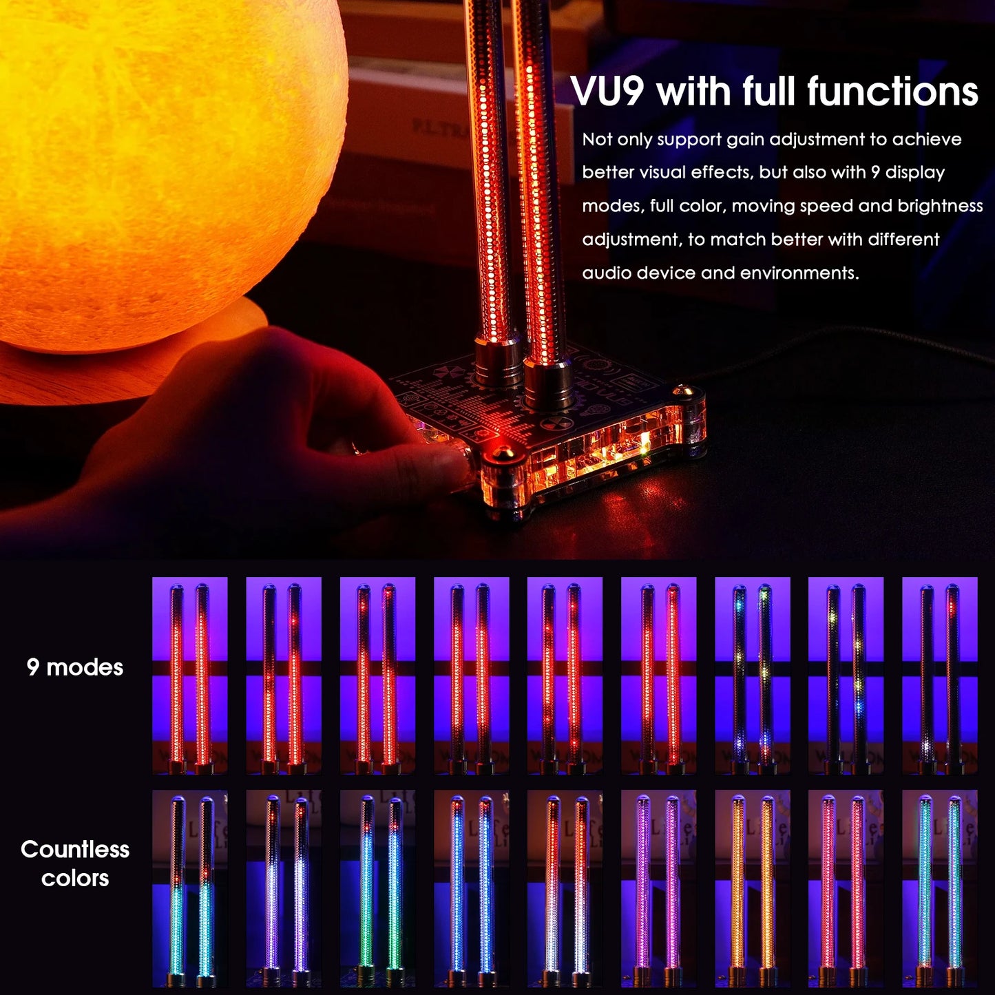 Douk Audio VU9 Vintage Dual Pixie Sound Level Meter Tube