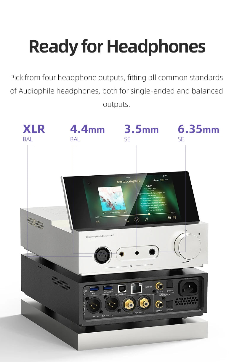 SHANLING EM7 Hi-End Desktop Music Player with Headphone Amplifier