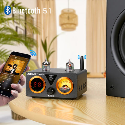 AIYIMA T9 PRO HiFi Bluetooth Tube Amplifier 2x100W