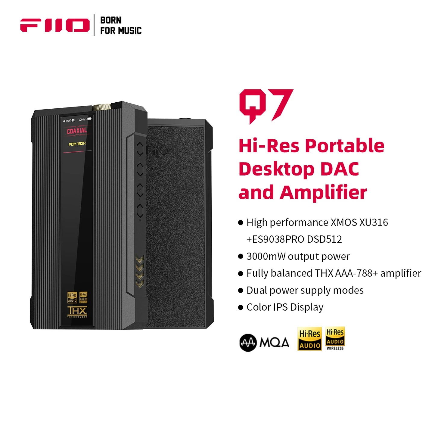 FiiO Q7 Balanced HiFi Headphone Amplifier