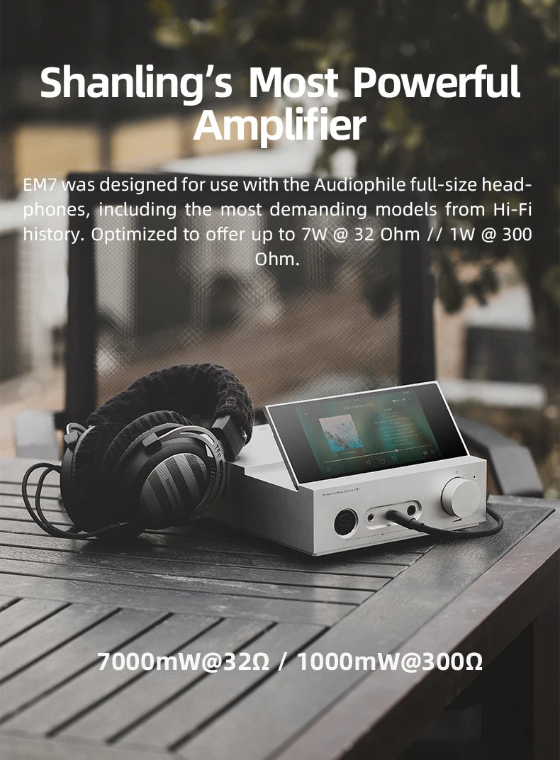 SHANLING EM7 Hi-End Desktop Music Player with Headphone Amplifier