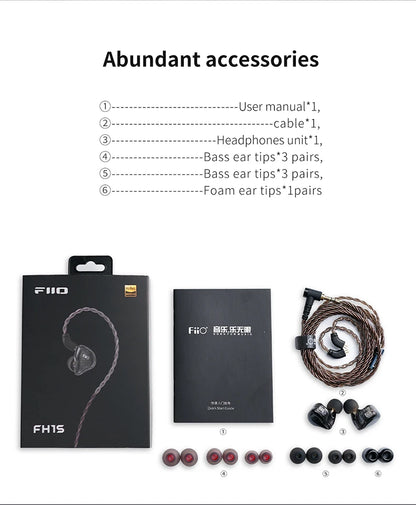 FiiO FH1s HIFI Wired Earbuds