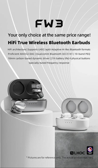 FiiO FW3 LDAC True Wireless Earbuds with Custom PEQ