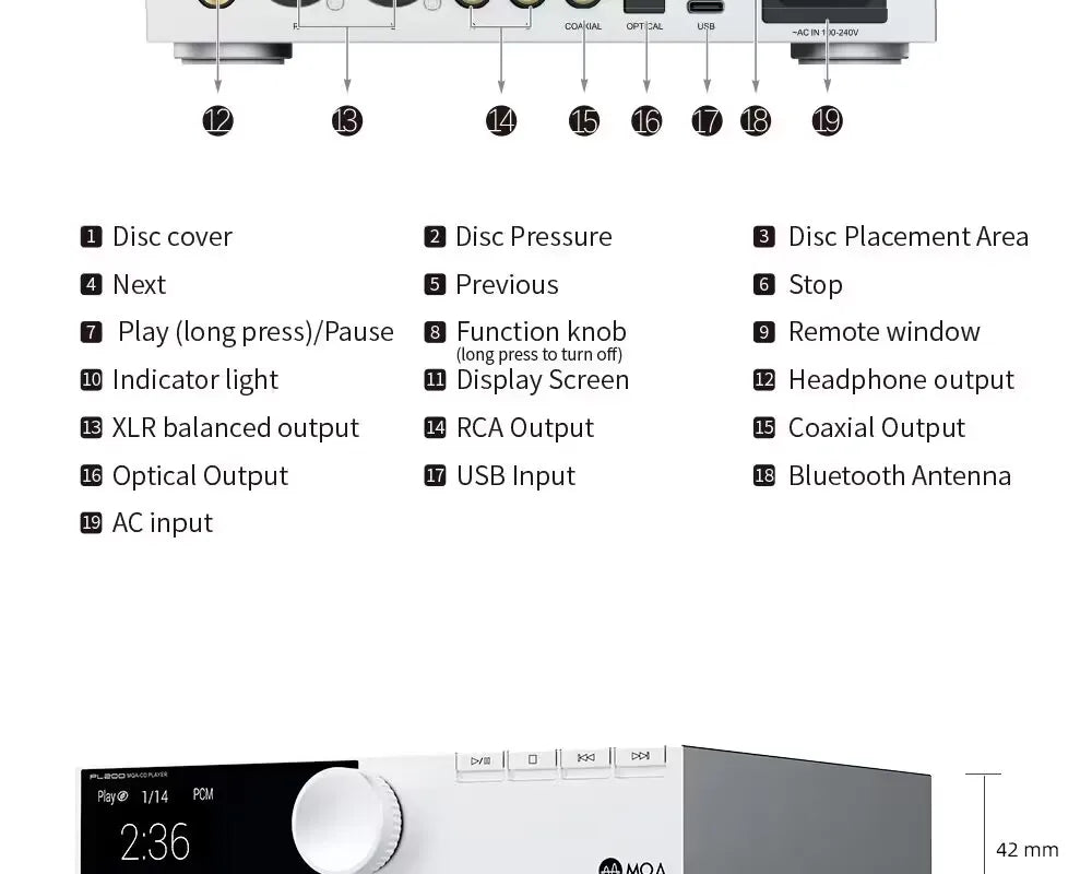 SMSL PL200 Hi-End CD Player