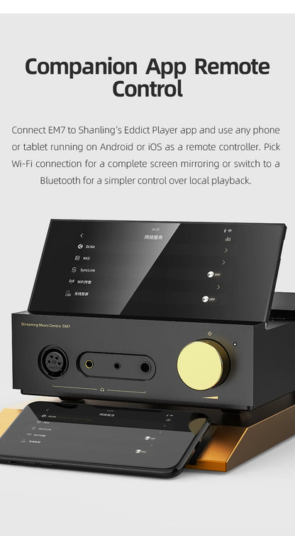 SHANLING EM7 Hi-End Desktop Music Player with Headphone Amplifier