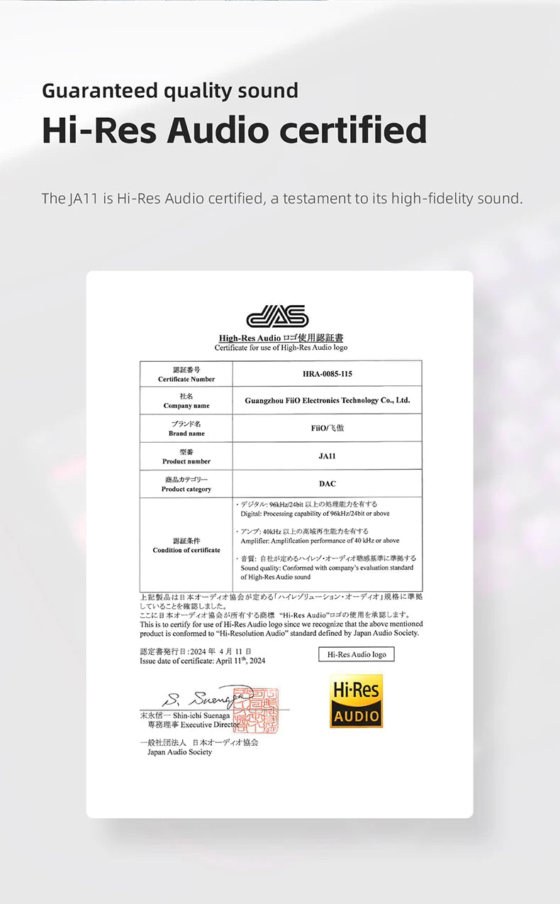 FiiO  JA11 USB Type C to 3.5mm Earphone/Headphone Adapter USB C Cable USB C to 3.5 Audio Aux Cable For IOS Android