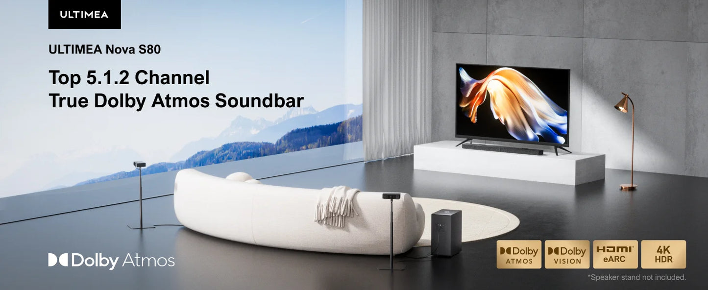 ULTIMEA 520W 5.1.2 Soundbar with Dolby Atmos for Smart TV 4K HDR Pass-through Home Theater