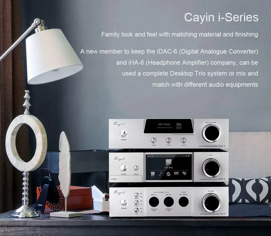 1Set/3PCs Cayin IDAP-6 digital turntable IDAC-6MK2 vacuum tube DAC self-headphone amplifier desktop HiFi hiend player system