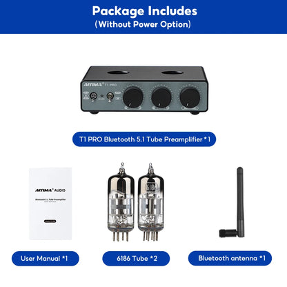 AIYIMA Audio T1 Pro Hi-Fi Bluetooth Tube Preamplifier