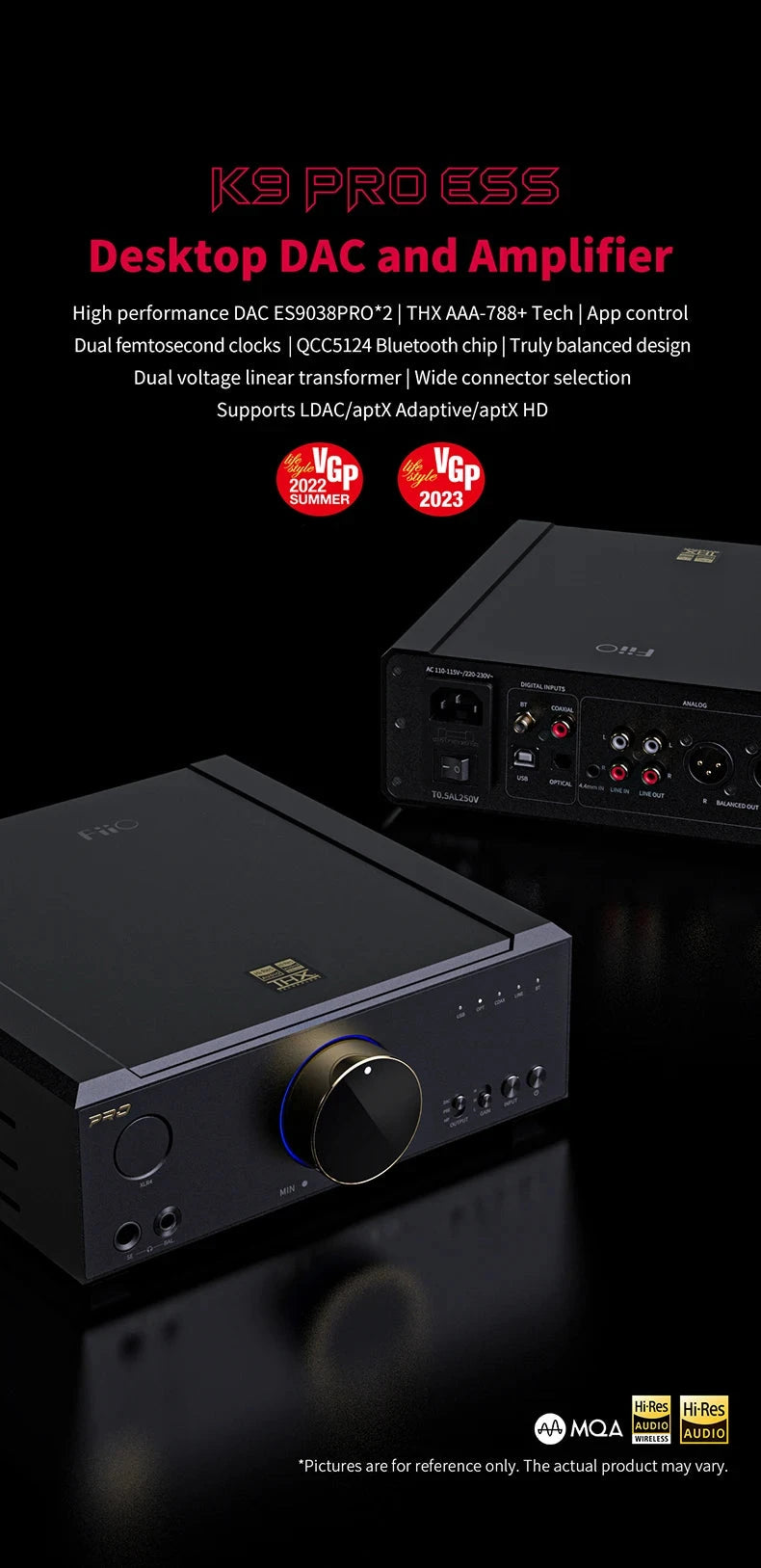 FiiO K9 Pro-ESS Desktop Headphone Amplifier