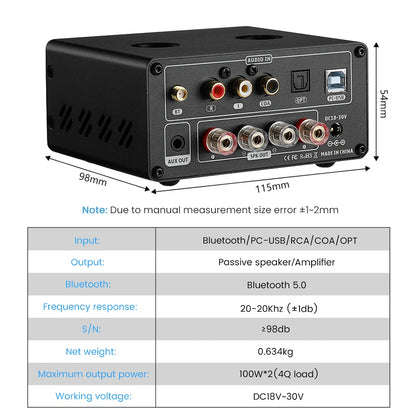 AIYIMA Audio T9 Bluetooth Vacuum Tube Amplifier