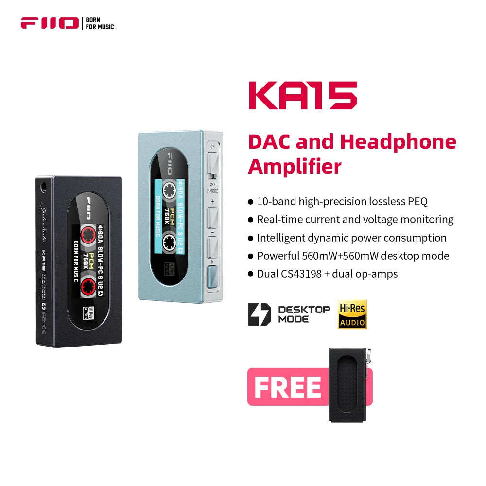 FiiO KA15 Portable USB DAC Headphone Amplifier