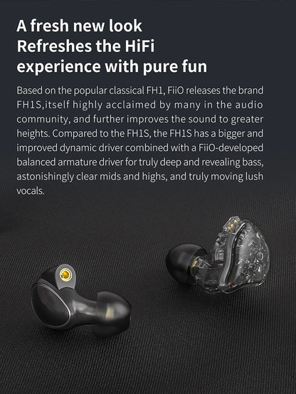 FiiO FH1s HIFI Wired Earbuds