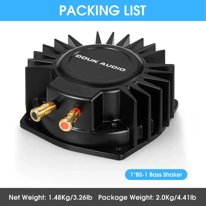 Douk Audio High Power Tactile Bass Shaker 50Watt Subwoofer Transducer for Home/Car Theaters