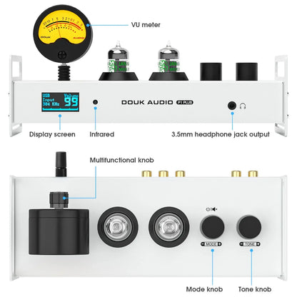 Douk Audio P1 PLUS Bluetooth Tube Preamp / DAC Headphone Amp