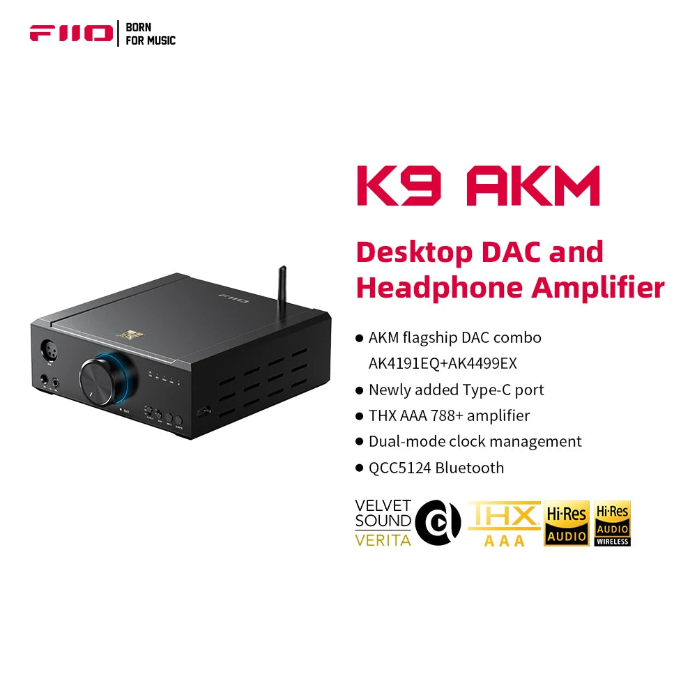 FiiO K9 AKM Desktop DAC and Headphone Amplifier