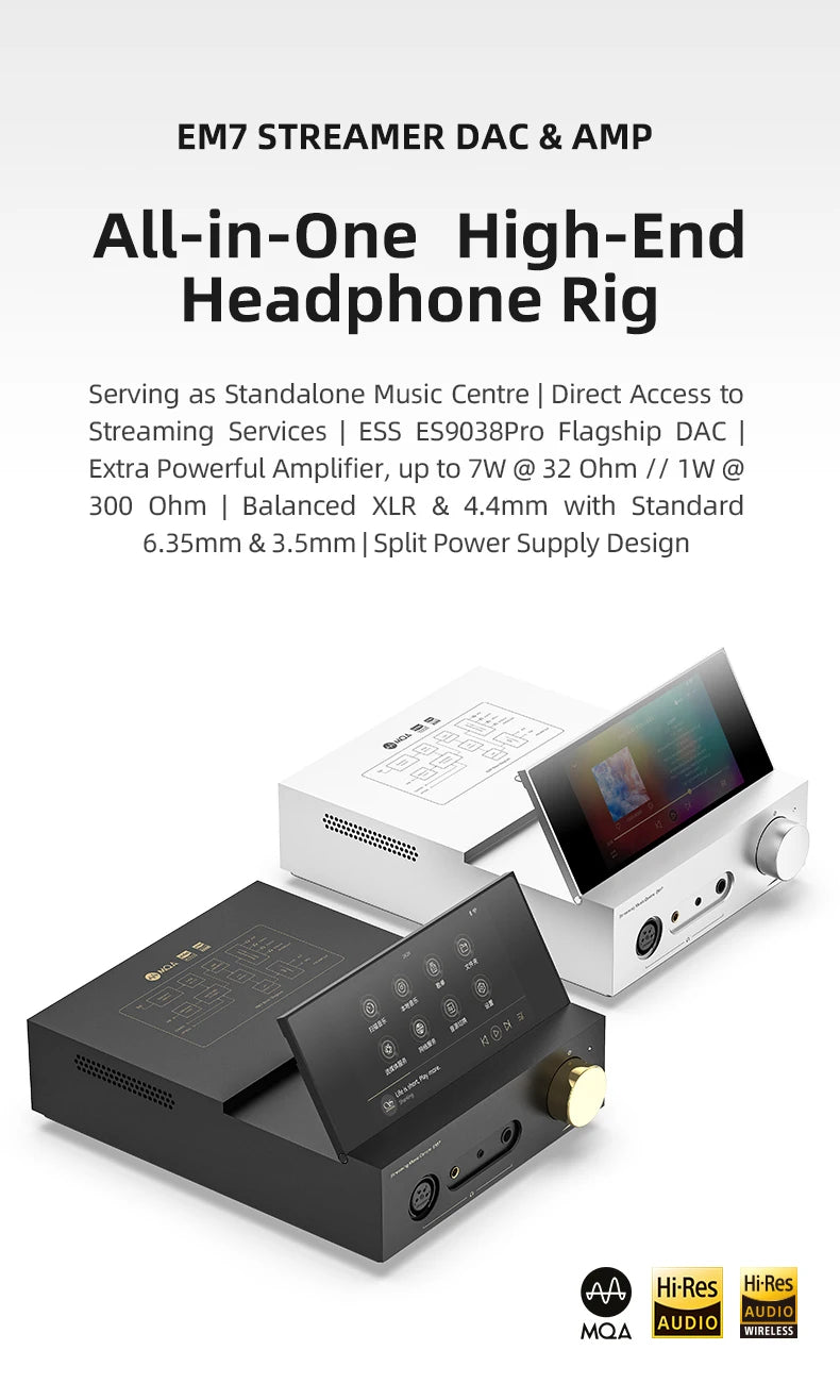 SHANLING EM7 Hi-End Desktop Music Player with Headphone Amplifier